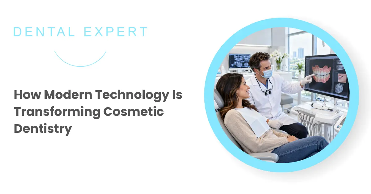 Modern cosmetic dentistry technology with digital smile design and advanced dental equipment